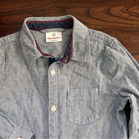 Hanna Andersson striped button down, size 120/6-7 US - Picture 3 of 6